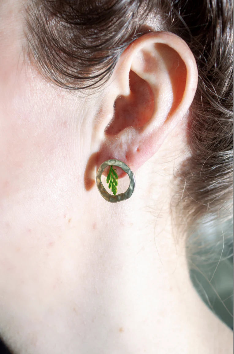 Brass Ripple Earrings