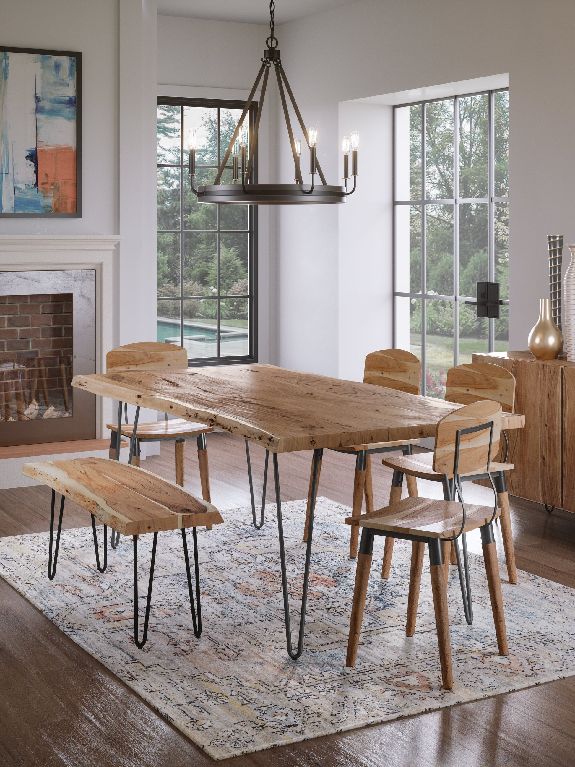 Natures Edge Natural Dining Table 79" Long by Homeportonline