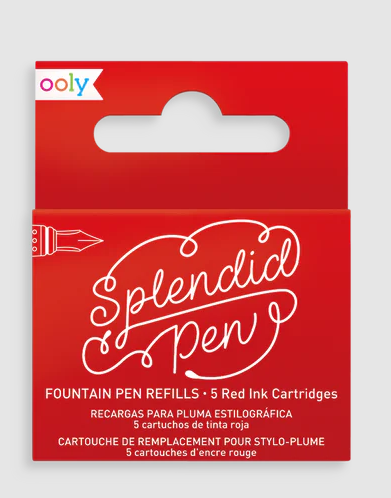 Splendid Fountain Pen Refills Red by Homeportonline