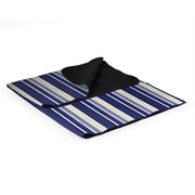 Picnic Blanket Tote Navy Blue Stripe by Homeportonline