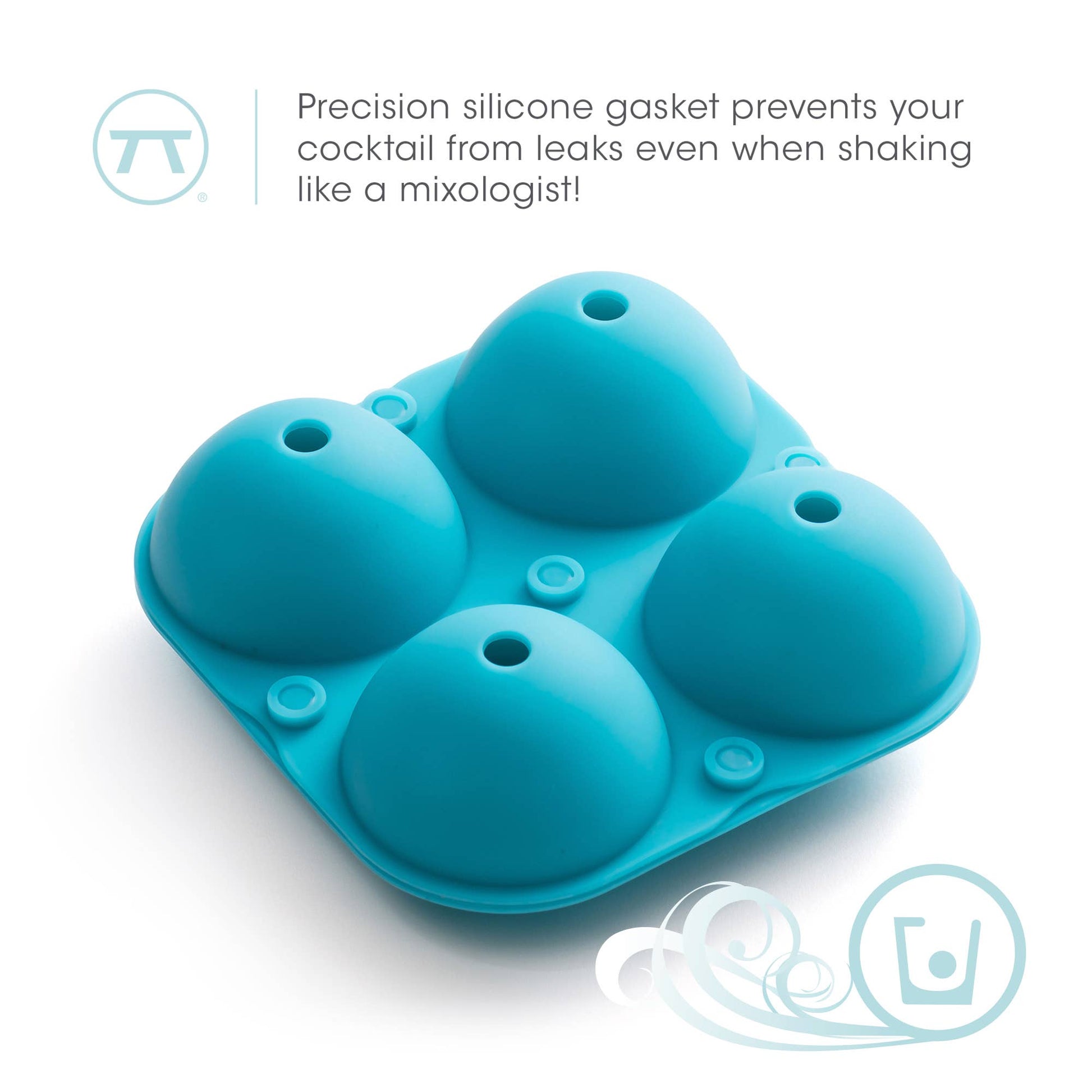 Outset Silicone Ice Sphere Mold, 4.84” x 4.84” x 1.89" by Kiss the Cook
