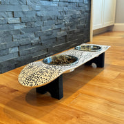 Doodlescape - Elevated Skateboard Dog Feeding Stand with 2 Bowls