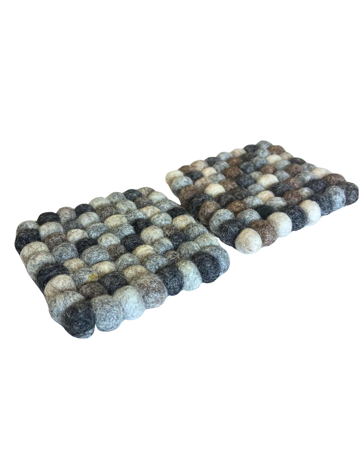 DC Felt Wool Ball Coaster- Square, Circle (set of 4) | 935 FC
