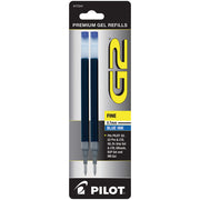 Pilot G2 Premium Gel Ink Pen Refills  Blue Ink  Fine Point  2 Count
