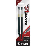 Pilot Precise V5 RT Pen Refills  Extra Fine Point (0.5 mm)  Black Ink  2 Count
