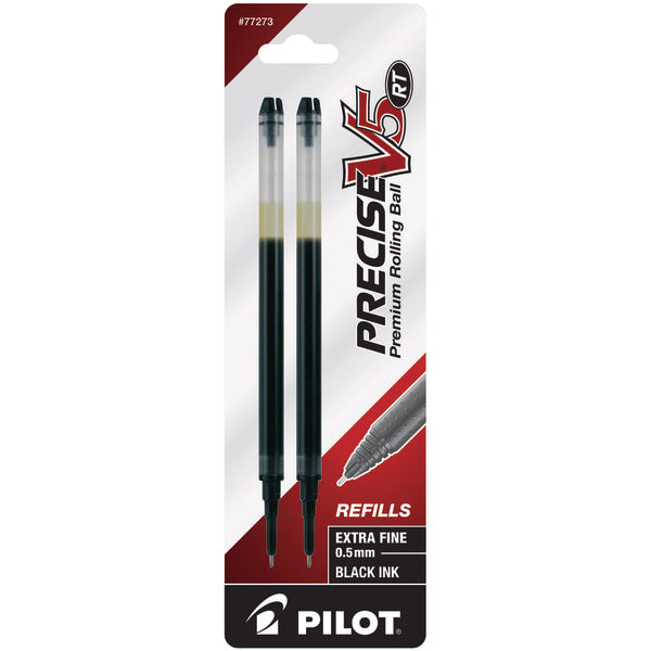 Pilot Precise V5 RT Pen Refills  Extra Fine Point (0.5 mm)  Black Ink  2 Count