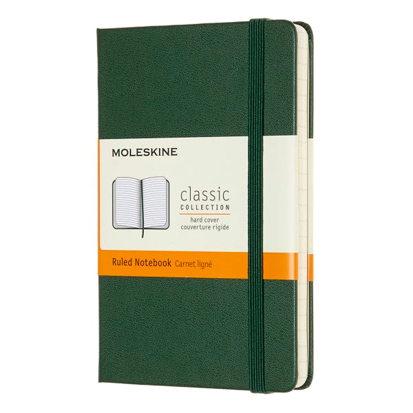 Moleskine Lined Hardcover Notebook Pocket 3.5"x5.5" Myrtle Green