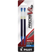 Pilot® Precise™ Liquid Ink Retractable Rollerball Refills  V5  0.5 mm  Extra-Fine Point  Blue  Pack Of 2