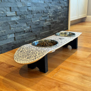 Doodles - Elevated Skateboard Dog Feeding Stand with 2 Bowls
