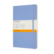 Moleskine Classic Notebook, Large, 5" x 8-1/4", Ruled, 192 Pages, Soft Cover, Hydrangea Blue