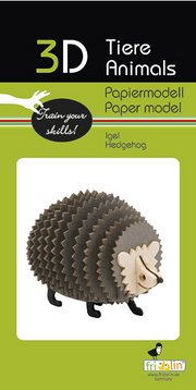 3D Paper Model Kit Hedgehog by Homeportonline