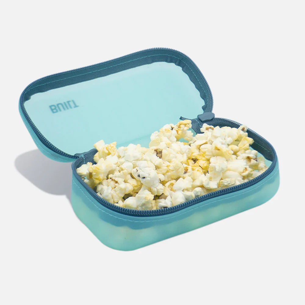 Silicone Lunch Bag - Snack Cube -Blue Tint (Snack not included) by Homeportonline