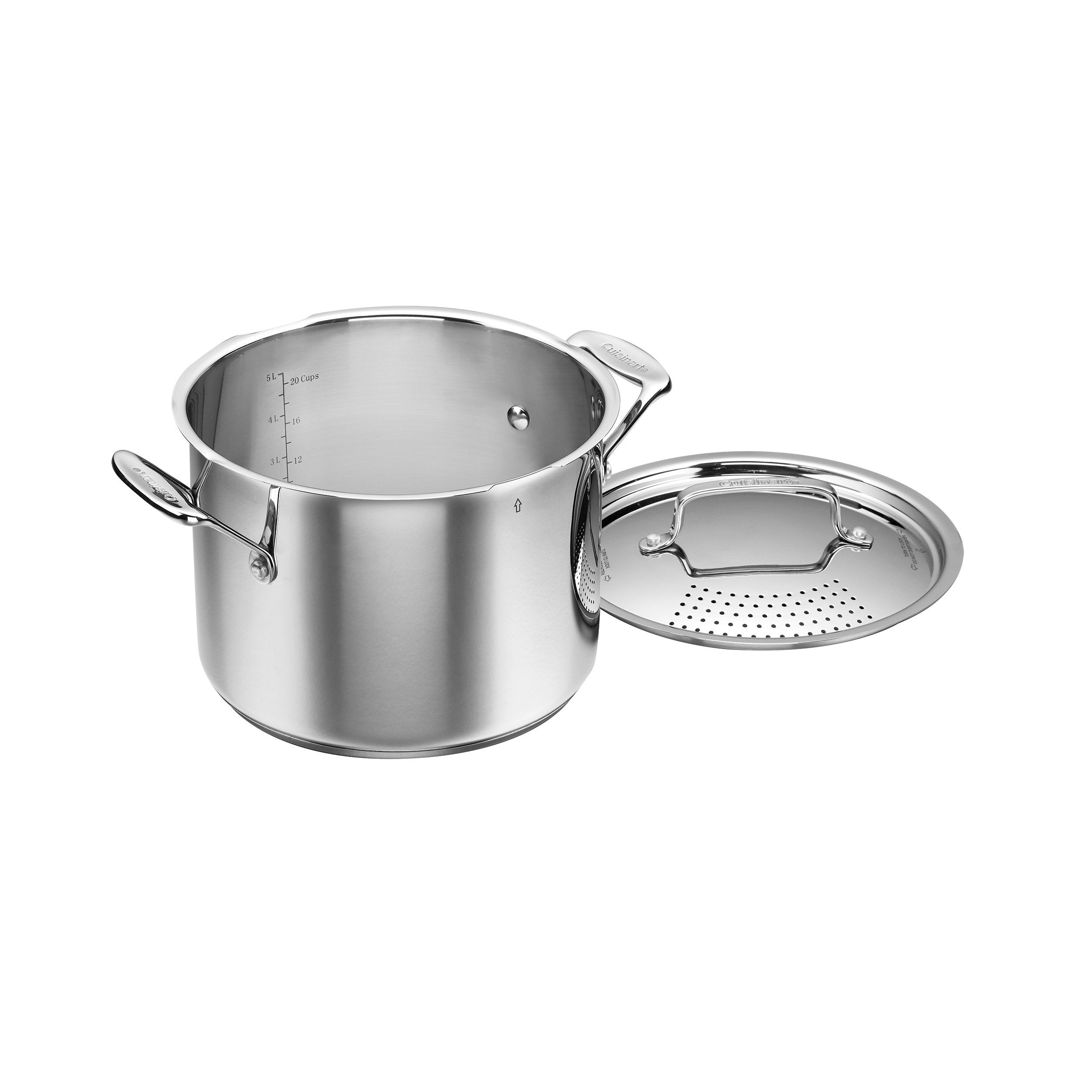 6 Qt. Stainless Steel Pasta Pot With Straining Cover by Homeportonline
