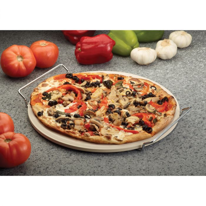 Cousin Diana's Pizza Stone 13" Natural Stoneware by Homeportonline