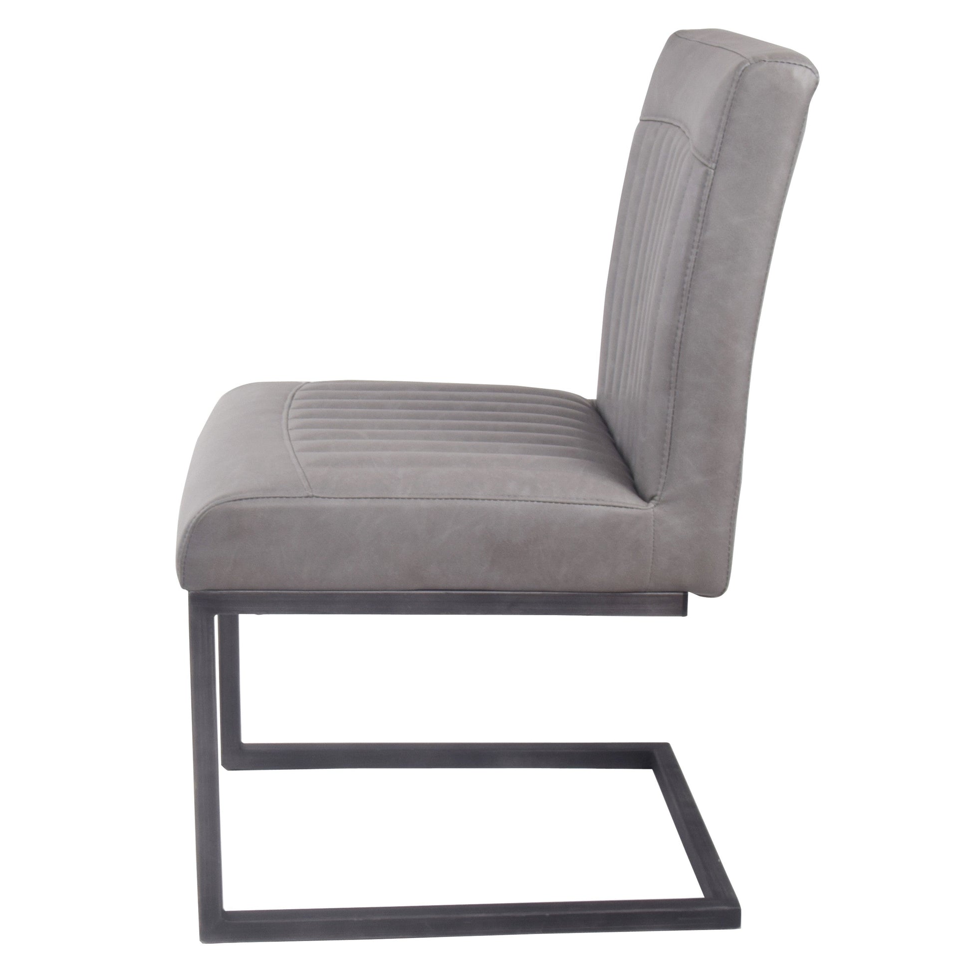 Ronan Polyurethane Dining Chair Antique Graphite Grey by Homeportonline