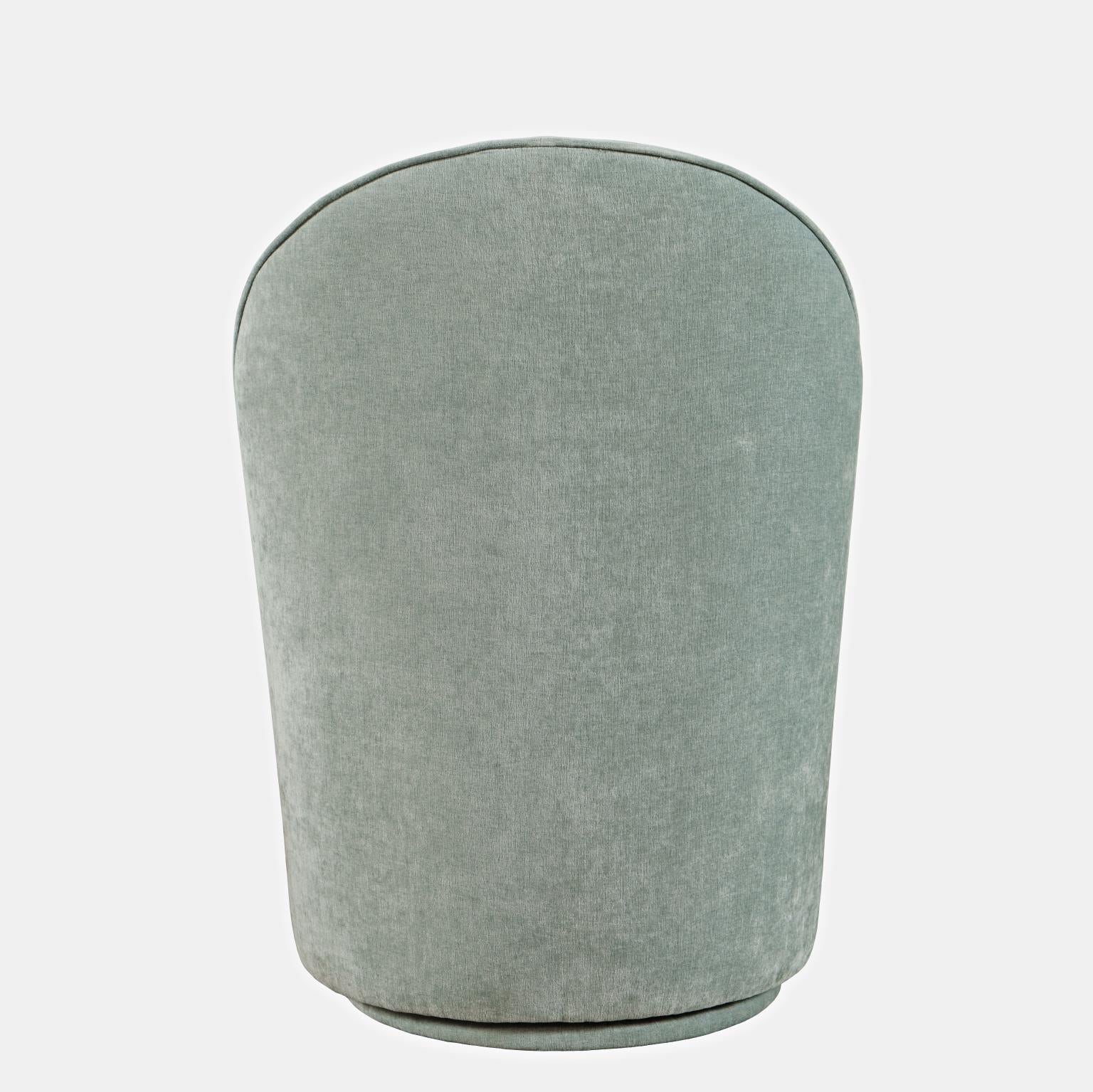 Urban Archive Landon Swivel Accent or Dining Chair Mist Blue by Homeportonline