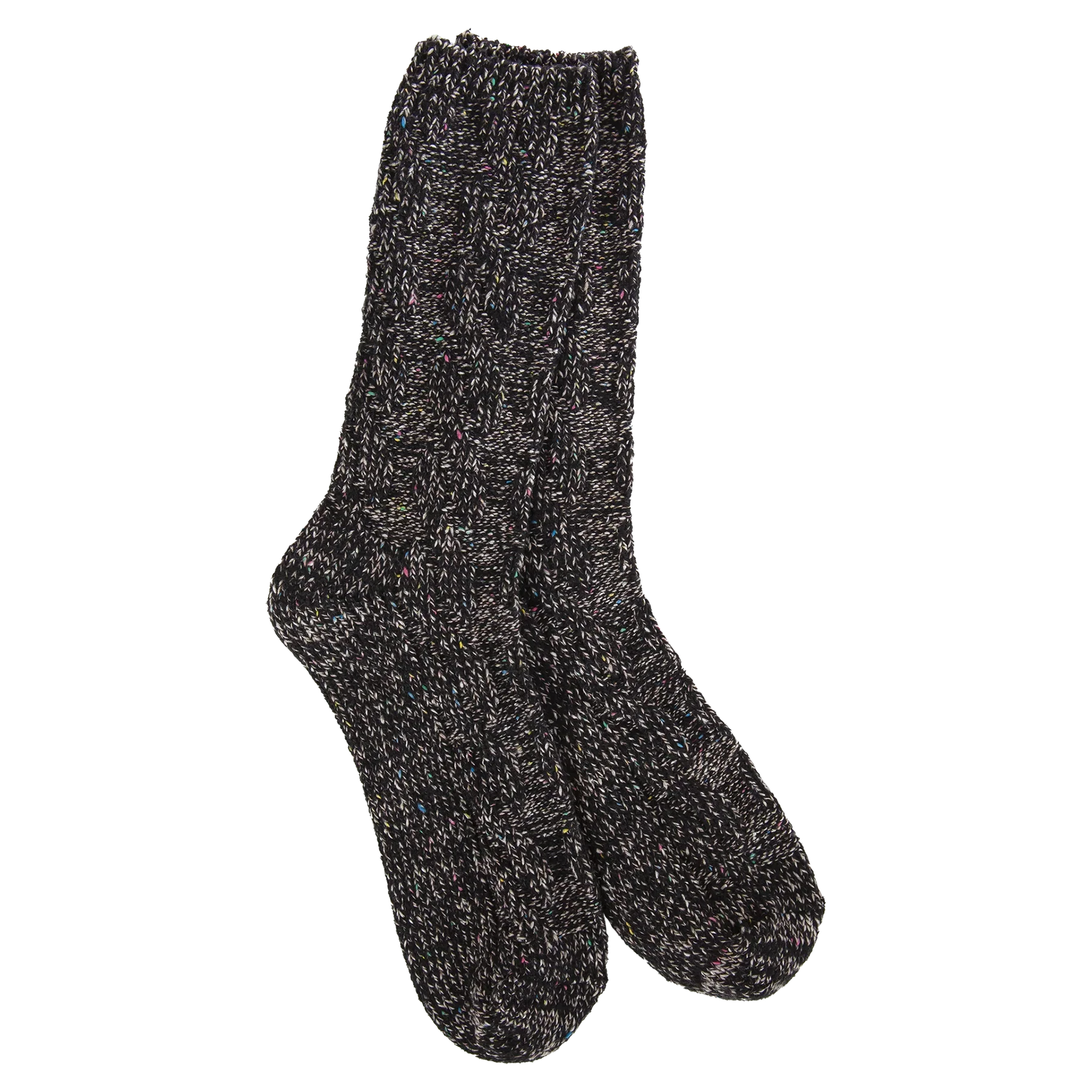 Socks - Ragg Cable Crew OS Black Confetti by Homeportonline