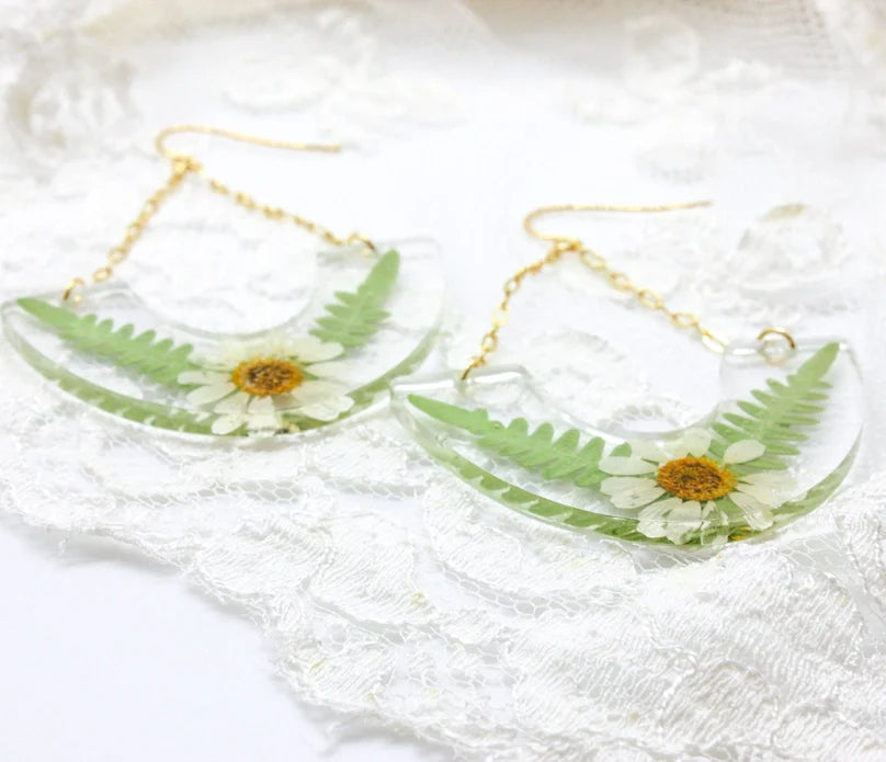Pressed Flower Earrings