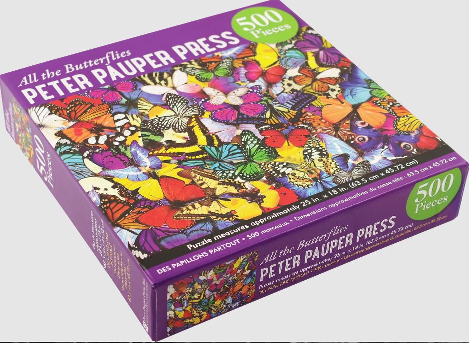 Puzzle 500 Piece All the Butterflies by Homeportonline