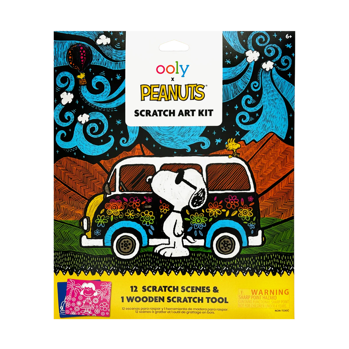 Ooly x Peanuts Scratch Art Kit 13 pc Set by Homeportonline