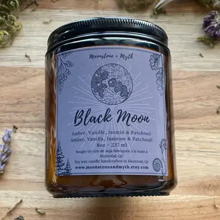 Black Moon, 100% Soy Wax Scented Candle