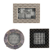 Frame Resin & Bone Black & Natural 3 Styles Available 2.75"-3.75"h (Sold Individually) by Homeportonline
