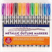 Art Center Markers Metallic Outline 12 Colors by Homeportonline