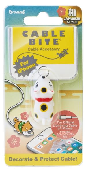 Cable Bite iPhone Japanese Style Lucky Cat by Homeportonline
