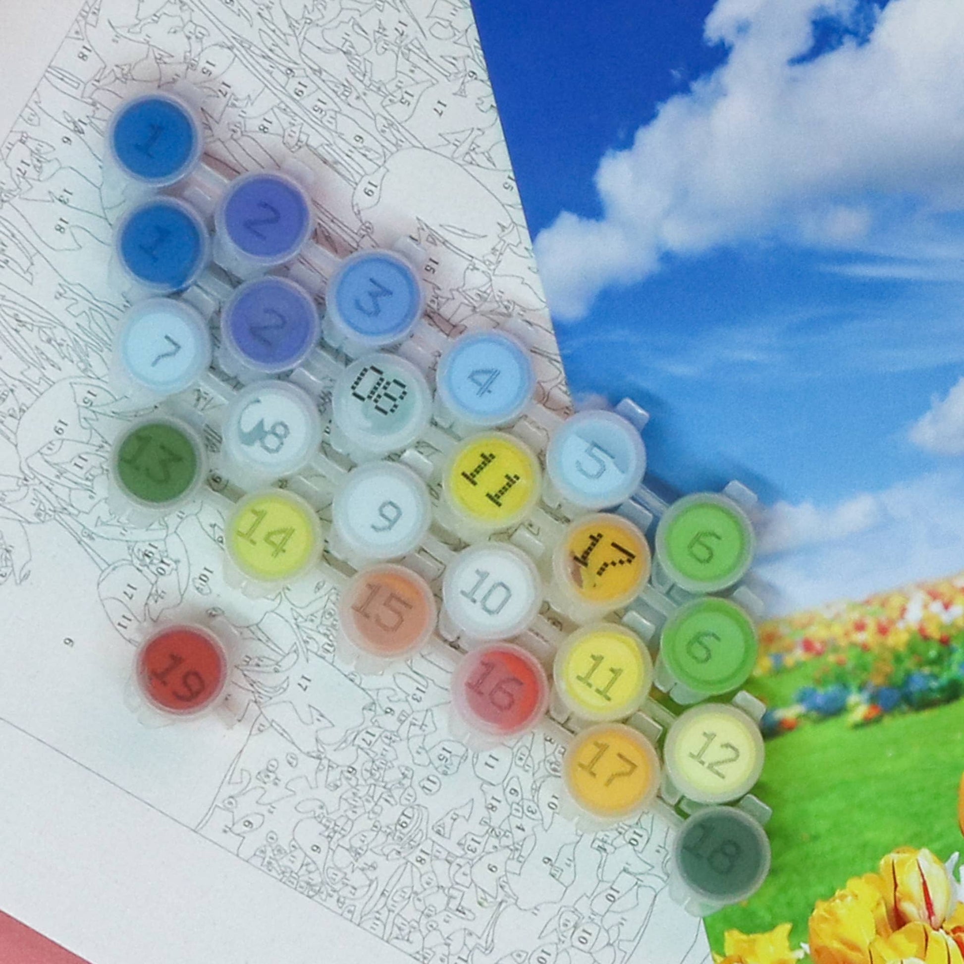 HARD Tulip Meadow Adult DIY Paint-By-Numbers by SidePony Boutique