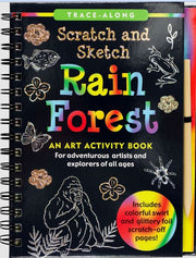 Scratch And Sketch Trace Along Activity Book Rainforest by Homeportonline