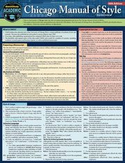 Chicago Manual of Style Guidelines - 18th Edition A QuickStudy Laminated Reference Guide