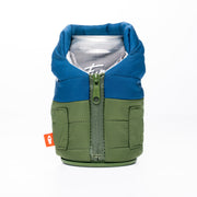 The Puffy Vest - Olive Green & Sailor Blue by Homeportonline