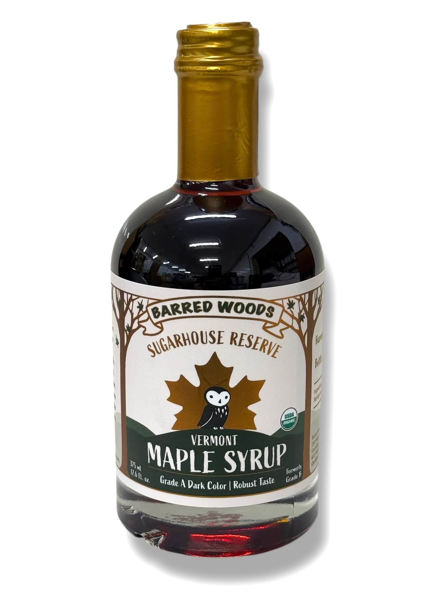 2025 Dark Reserve Organic Vermont Maple Syrup by Barred Woods Maple