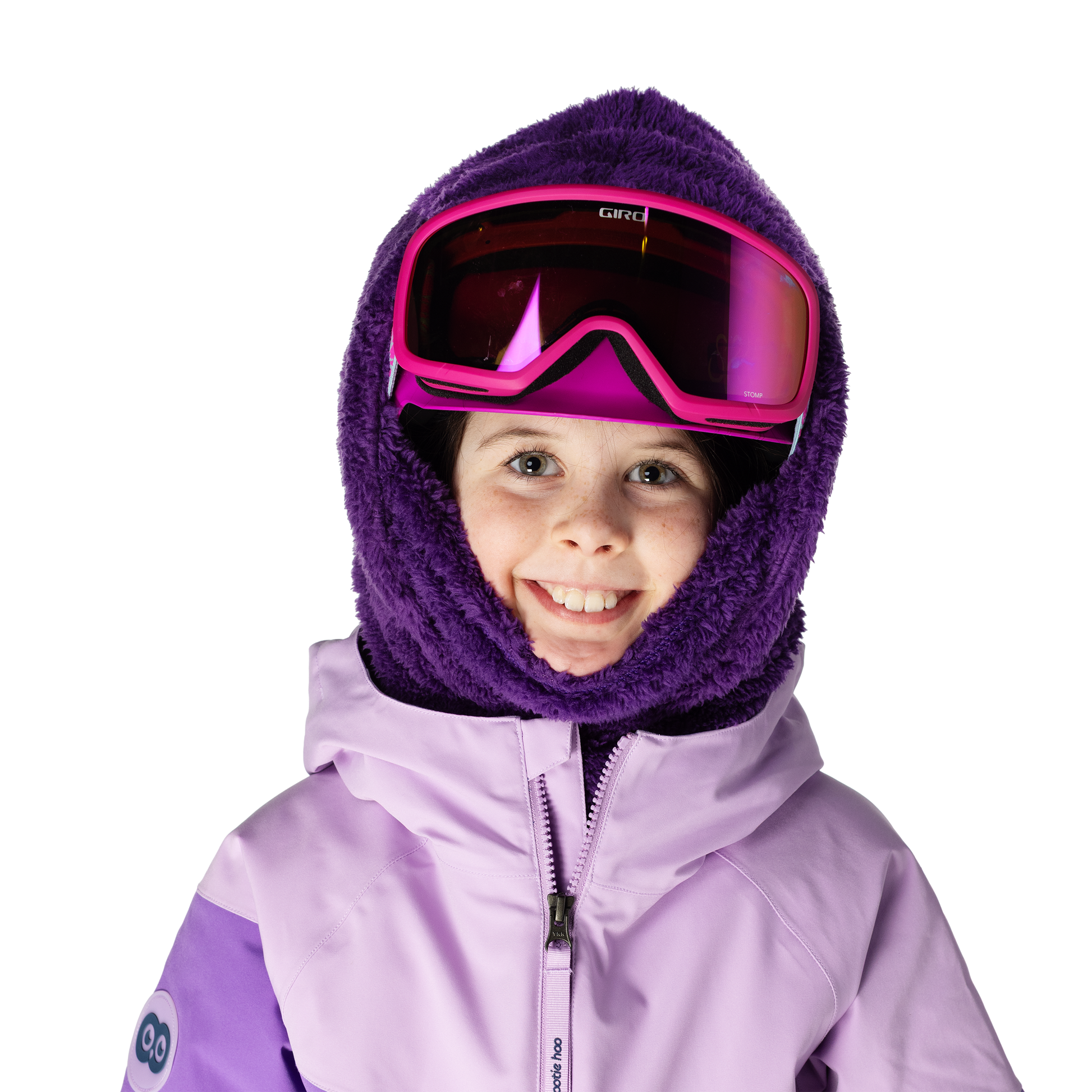 Kids Kozy Fleece Hood - Grape by Hootie Hoo
