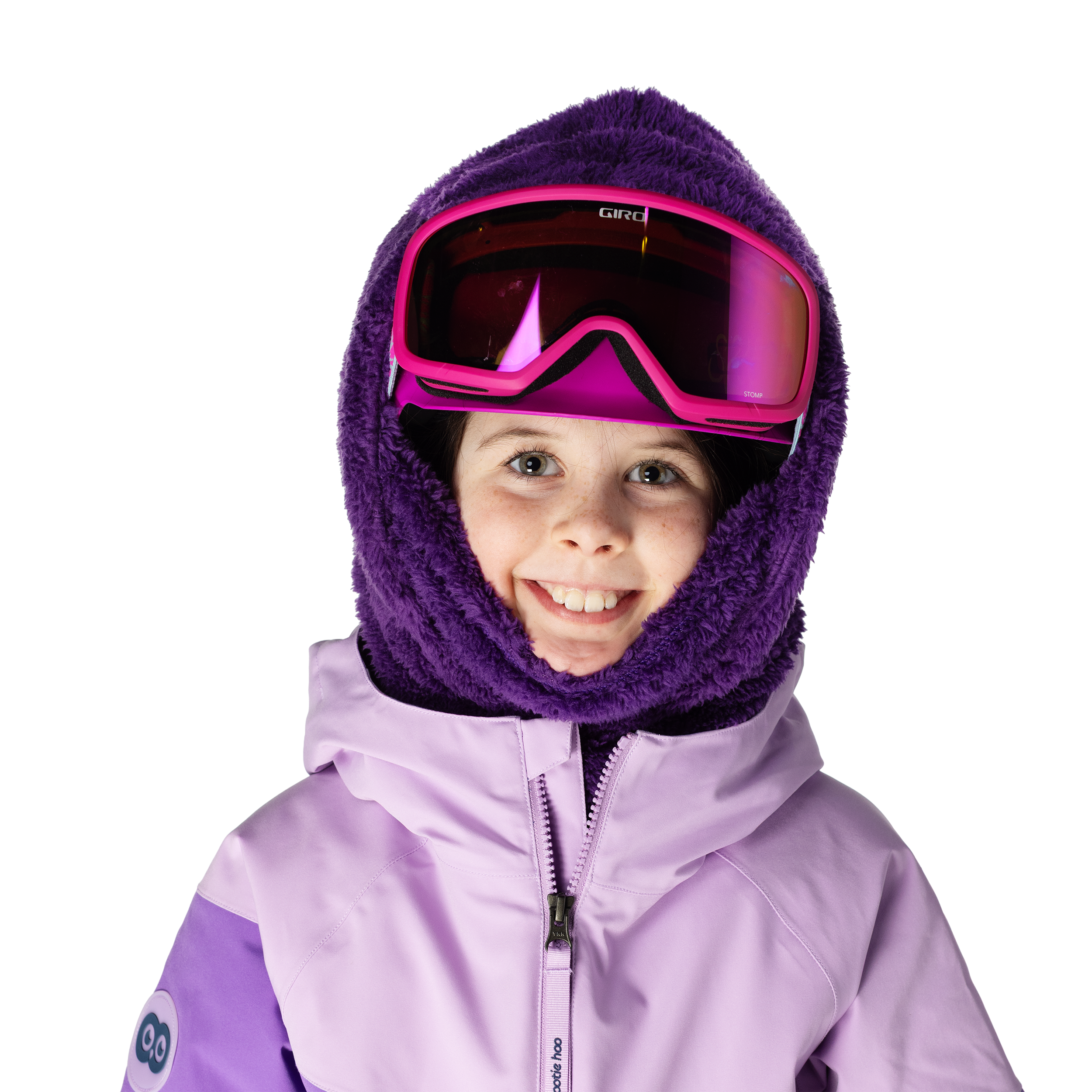 Kids Kozy Fleece Hood - Grape by Hootie Hoo