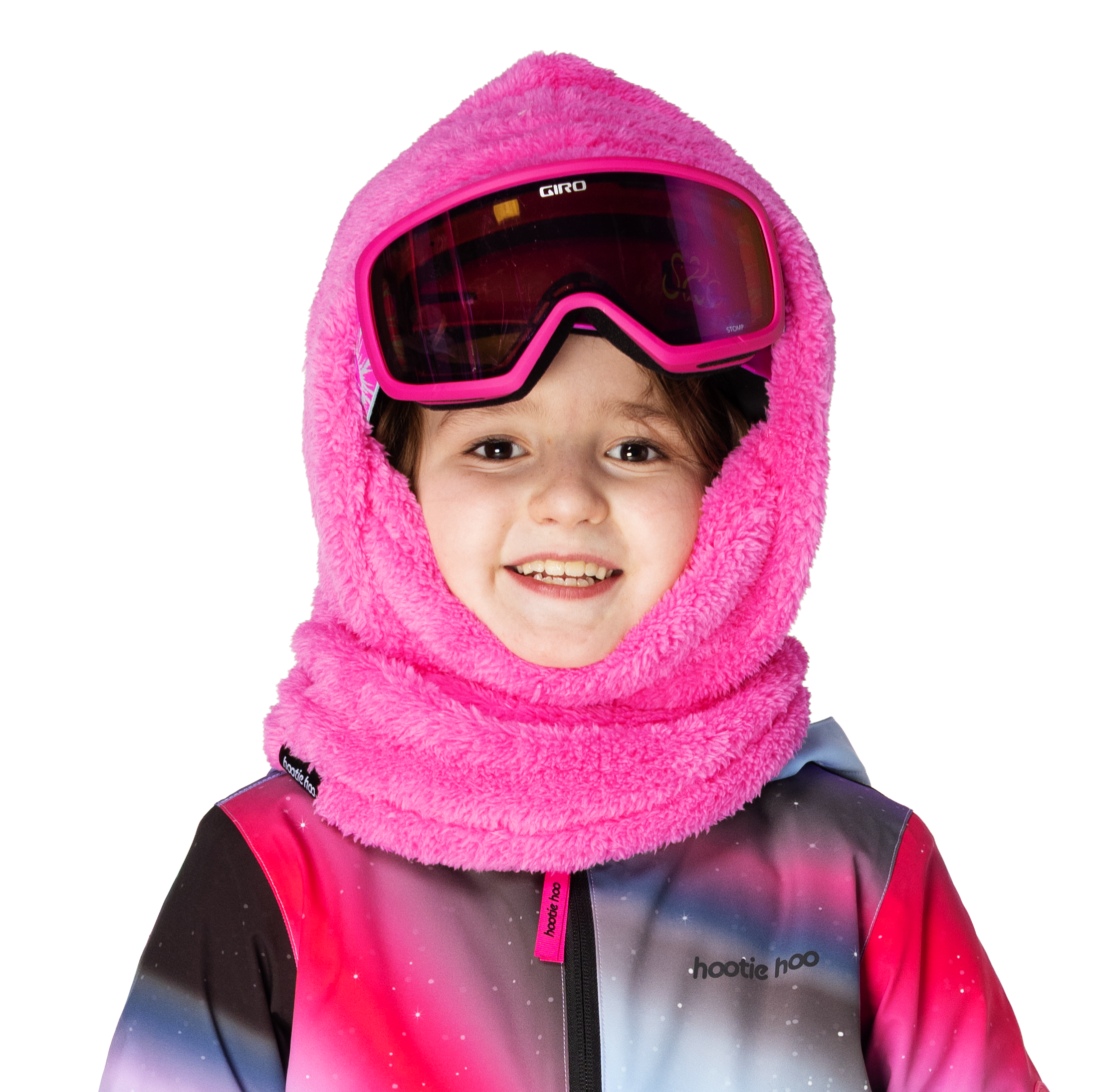 Kids Kozy Fleece Hood - Hot Pink by Hootie Hoo