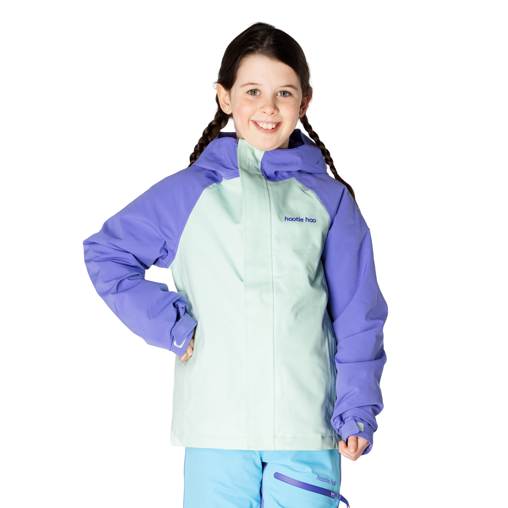 Kids Hayden Insulated Jacket - Blue Shadow/Frost Blue by Hootie Hoo