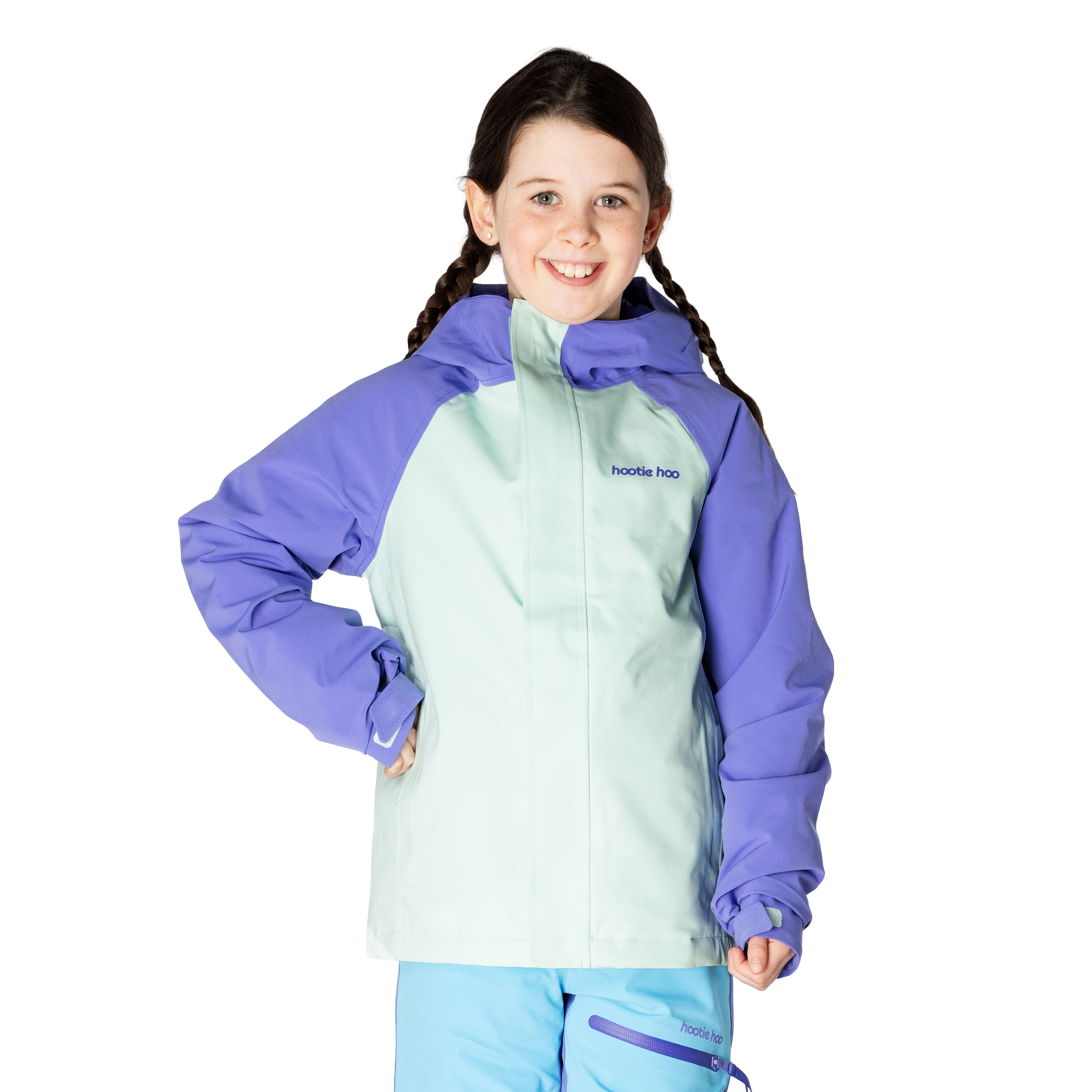 Kids Hayden Insulated Jacket - Blue Shadow/Frost Blue by Hootie Hoo