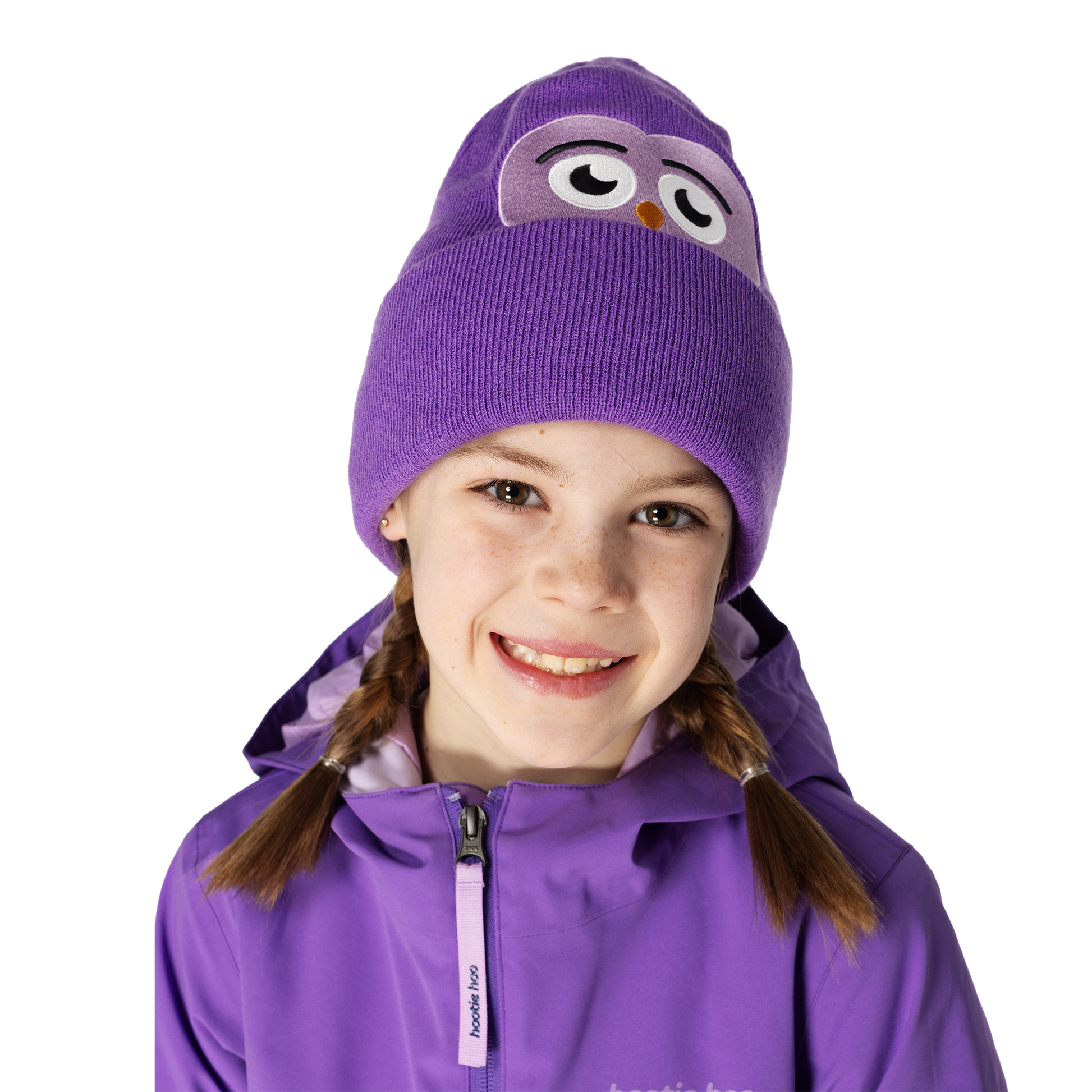 Kids Owlet Beanie - Grape by Hootie Hoo