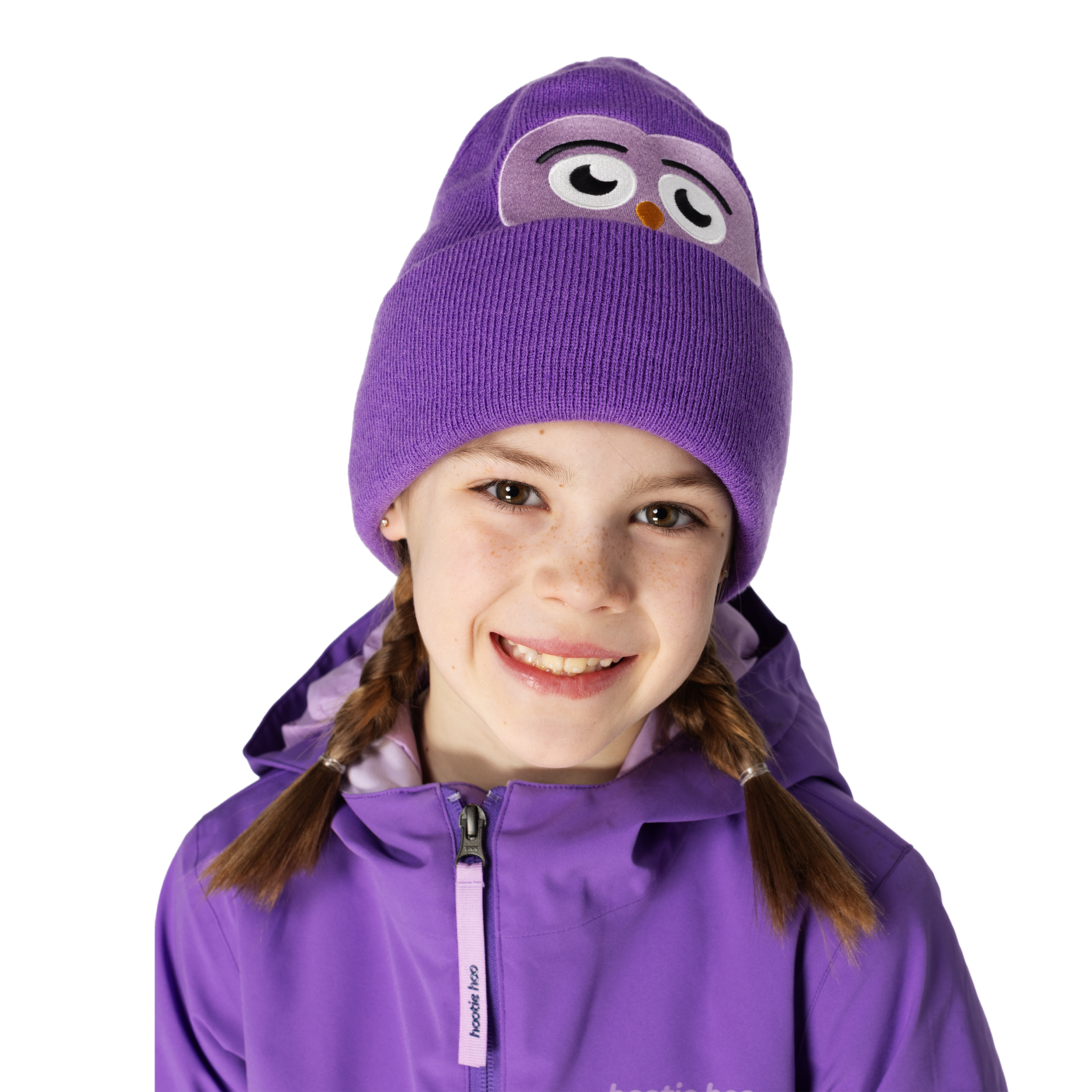 Kids Owlet Beanie - Grape by Hootie Hoo
