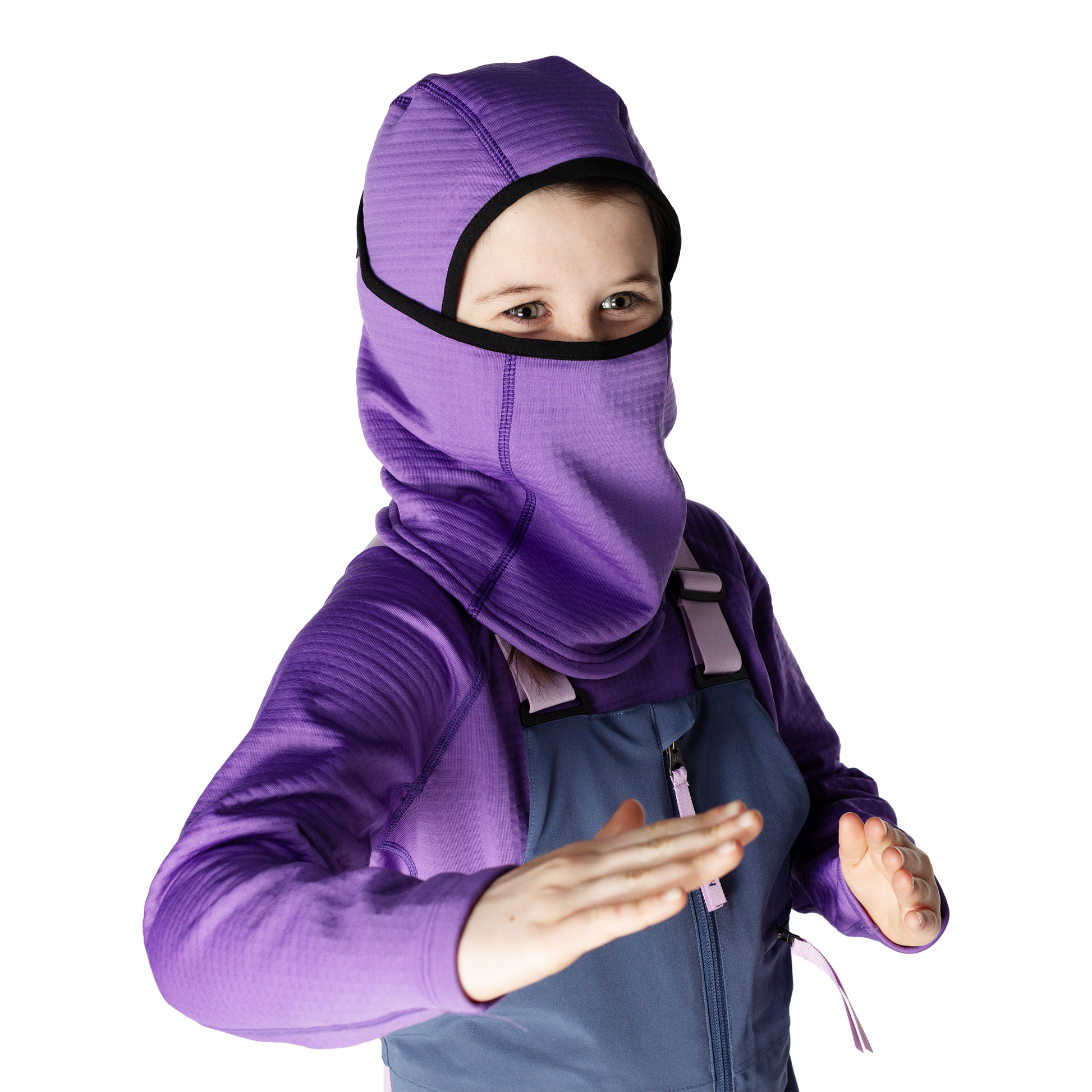 Kids Torrent Fleece Balaclava - Grape by Hootie Hoo