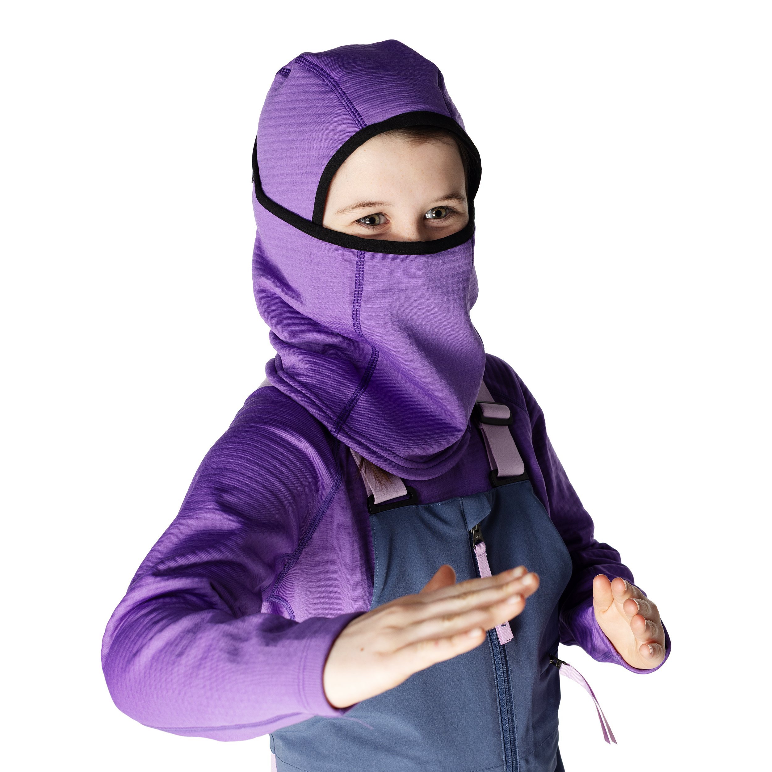 Kids Torrent Fleece Balaclava - Grape by Hootie Hoo