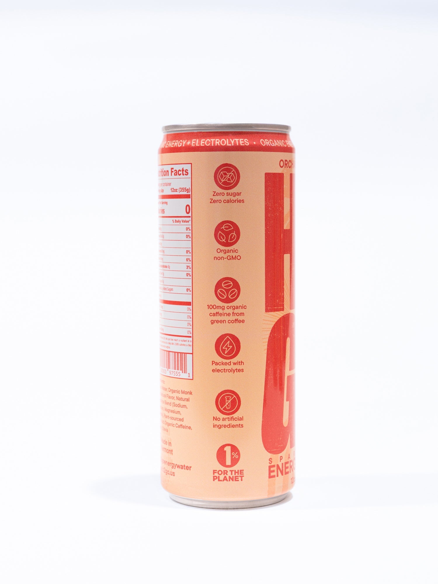 Orchard Peach 12 Pack by h2go Energy Water