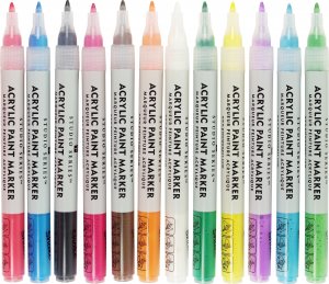 Art Center Markers Acrylic Paint 12 Colors by Homeportonline