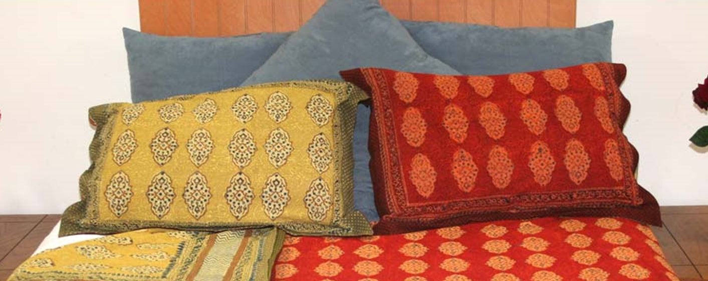 Pillow Sham Kensington Mustard Reverses To Rust by Homeportonline