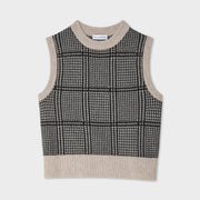 White + Warren Cashmere Brushed Houndstooth Shell