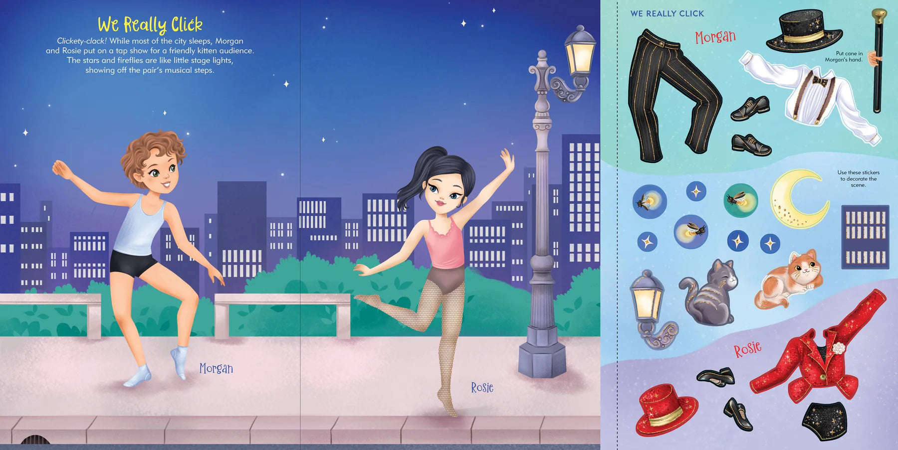 Sticker Doll Dress Up Book Dancers by Homeportonline