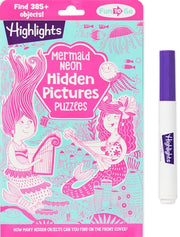Mermaid Neon Hidden Pictures Puzzles
