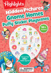 Gnome Homes Hidden Pictures Puffy Sticker Playscen