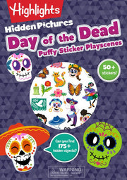 Day of the Dead Hidden Pictures Puffy Sticker Playscenes Puffy Sticker Activity Book with Over 50 Day of the Dead Stickers and Puzzles, Fun Sticker Puzzle Book for Kids Ages 36